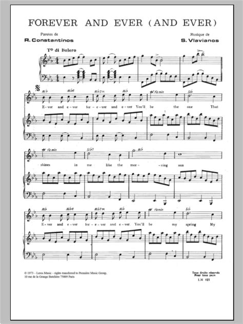 FOREVER AND EVER (Sheet Music) Ebook Epub